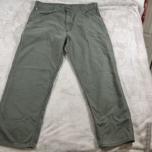Carhartt FR Pants Mens 42x32 Green Flame Resistant Utility Workwear CAT 2 2112